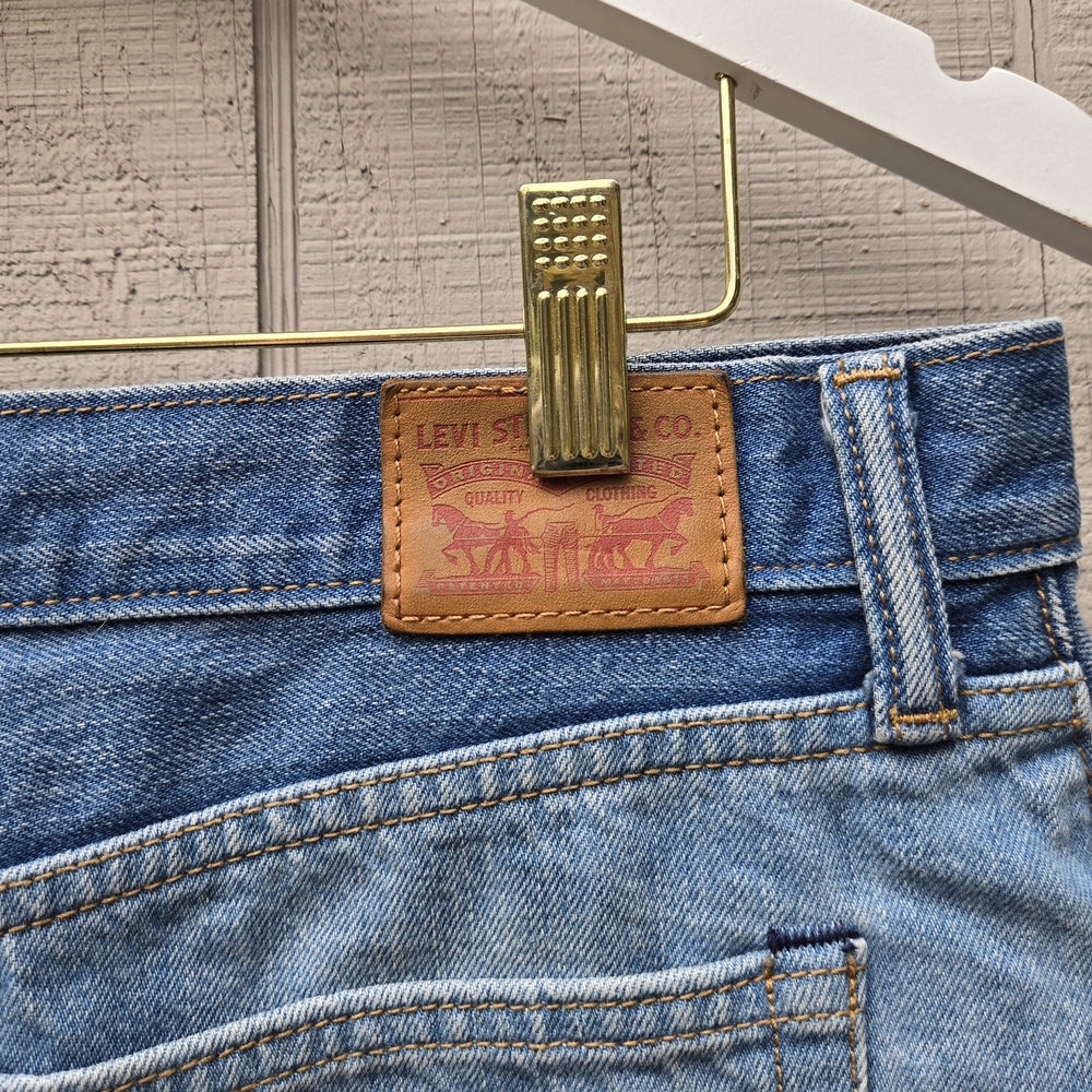 Levi's Anthro Anthropologie Patchwork Patch Blue … - image 5